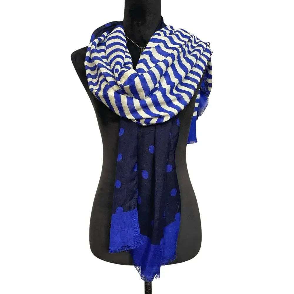 EUC - Talbots Stripes and Dots Scarf